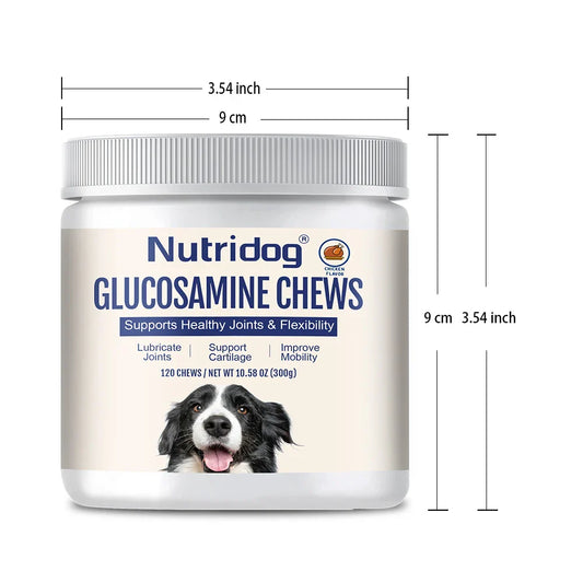 Joint Support Supplement for Dogs – Glucosamine, Curcumin & MSM, 120ct