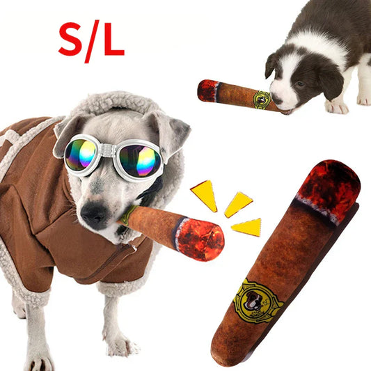 Simulation Cigar Squeaky Toy – Funny Chew Toy for Puppies & Small Dogs
