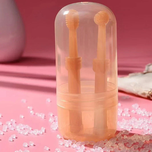 2-Piece Pet Toothbrush Set – Long-Handled 360° Cylinder Brush for Dogs & Cats