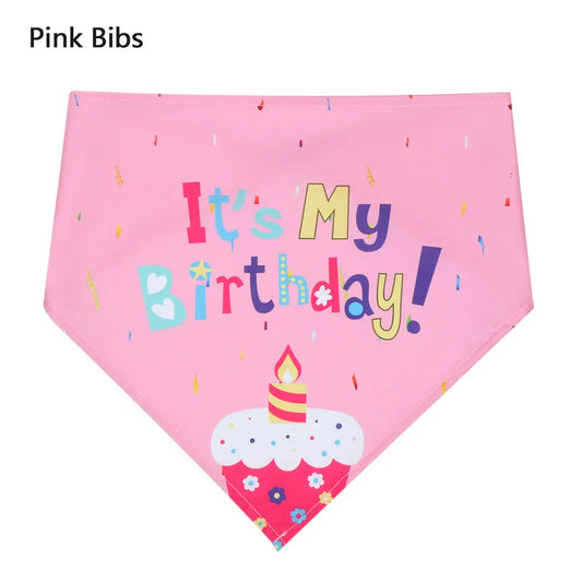 Pet Birthday Caps & Bibs – Sequin Design Party Accessories