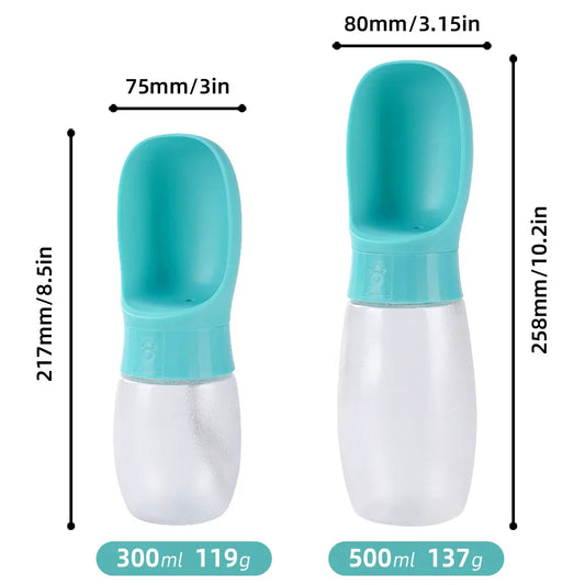 500ml Large Capacity Dog Water Bottle – Portable Travel Dispenser Cup