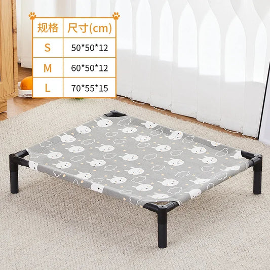 Elevated Pet Bed – Foldable Camping-Style Bed for Dogs & Cats