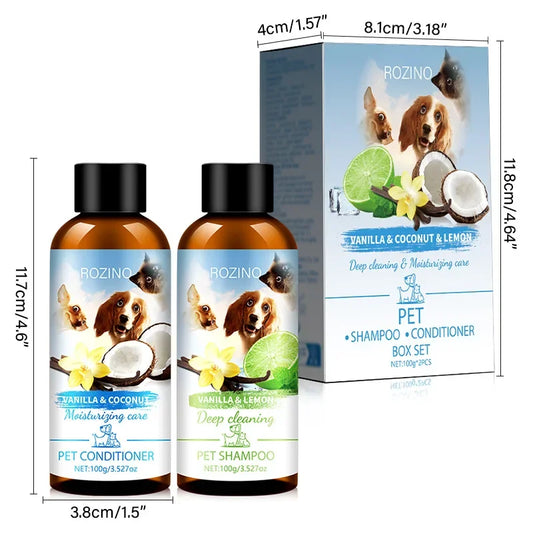 Pet Shower Gel & Conditioner Combo – Chemical-Free Care for Dogs and Cats