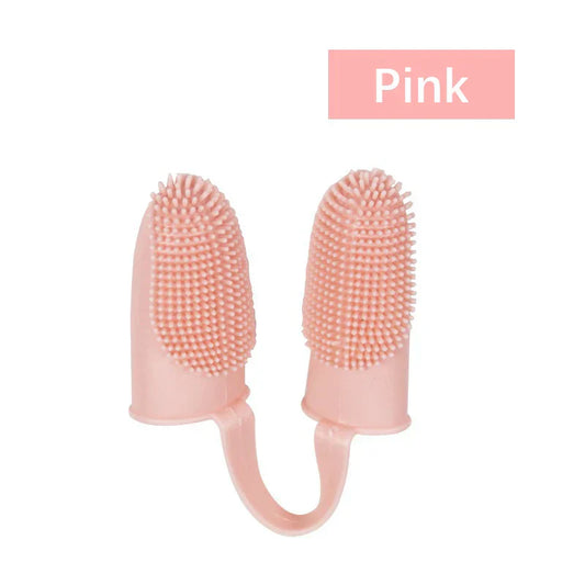 Dual Finger Pet Toothbrush Set – Flexible & Safe Oral Care for Dogs and Cats