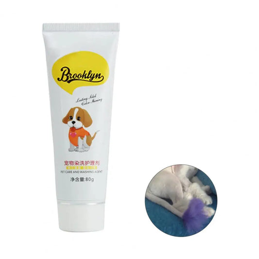 80g Pet Hair Color Dye Cream – Semi-Permanent, Bright & Non-Fading