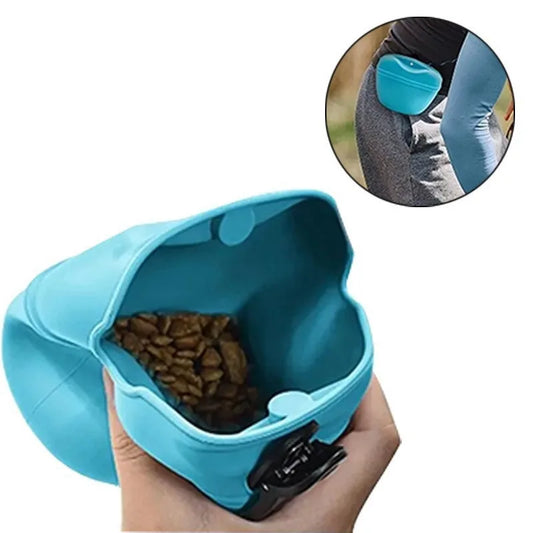 Silicone Dog Treat Bag – Portable Snack Pouch for Outdoor Training