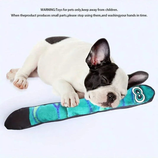 Long-Eyed Snake Dog Toy – Durable Tough Plush with Squeaker