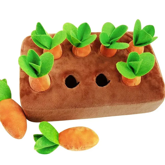 Carrot Pulling Plush Toy – Interactive Chew & Training Toy for Dogs and Cats