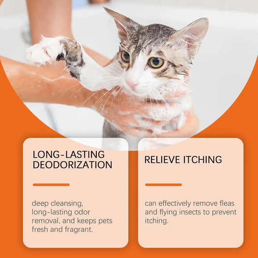 Deep Cleansing Pet Shampoo – Odor Control & Itch Relief for Dogs and Cats