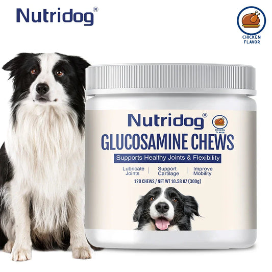 Joint Support Supplement for Dogs – Glucosamine, Curcumin & MSM, 120ct