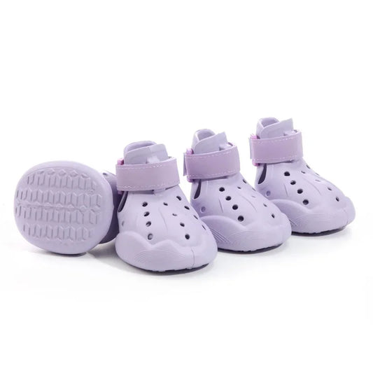 4pcs Waterproof Dog Shoes – Summer Sandals with Anti-Slip EVA Soles