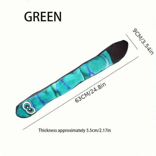 Long-Eyed Snake Dog Toy – Durable Tough Plush with Squeaker