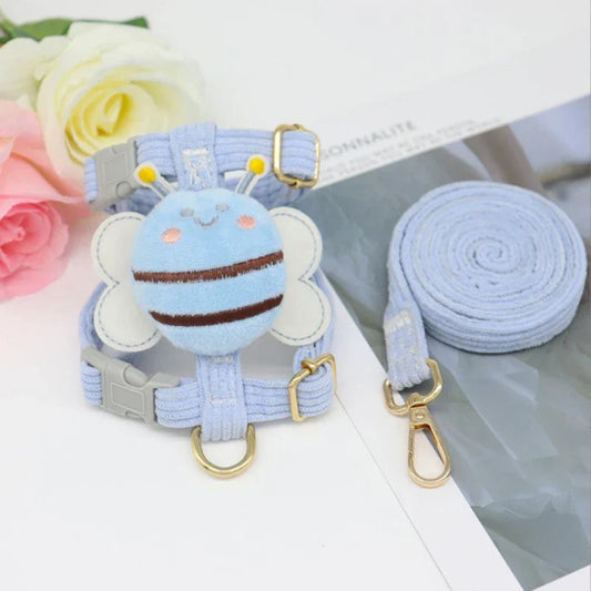 Adjustable Harness & Leash Set – Outdoor Walking for Small Dogs