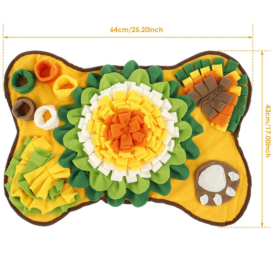 Dog Snuffle Mat – Interactive Feeding & Training Toy with Squeaker