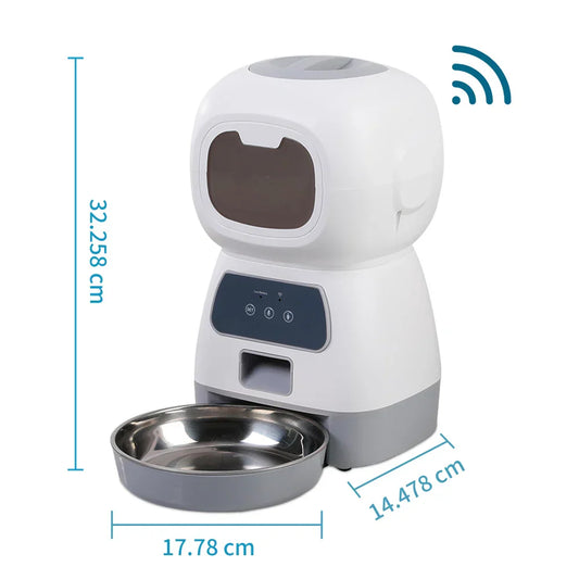 3.5L Automatic Pet Feeder & 2L Smart Water Fountain – WiFi App Controlled
