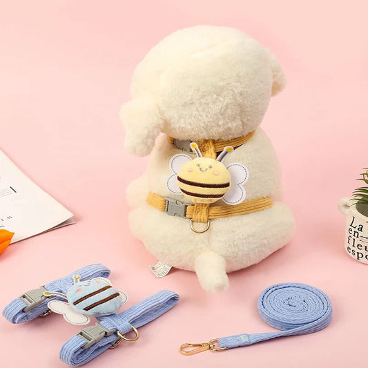 Adjustable Harness & Leash Set – Outdoor Walking for Small Dogs