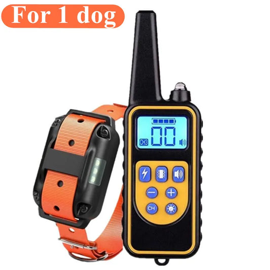 800m Dog Training Collar – Waterproof Rechargeable with LCD Remote